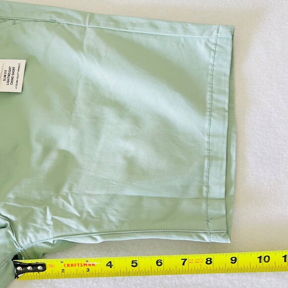 Kenneth Cole Men's Green Slim Fit Lightweight Stretch Chino Shorts Size 30 NWT - Picture 12 of 12